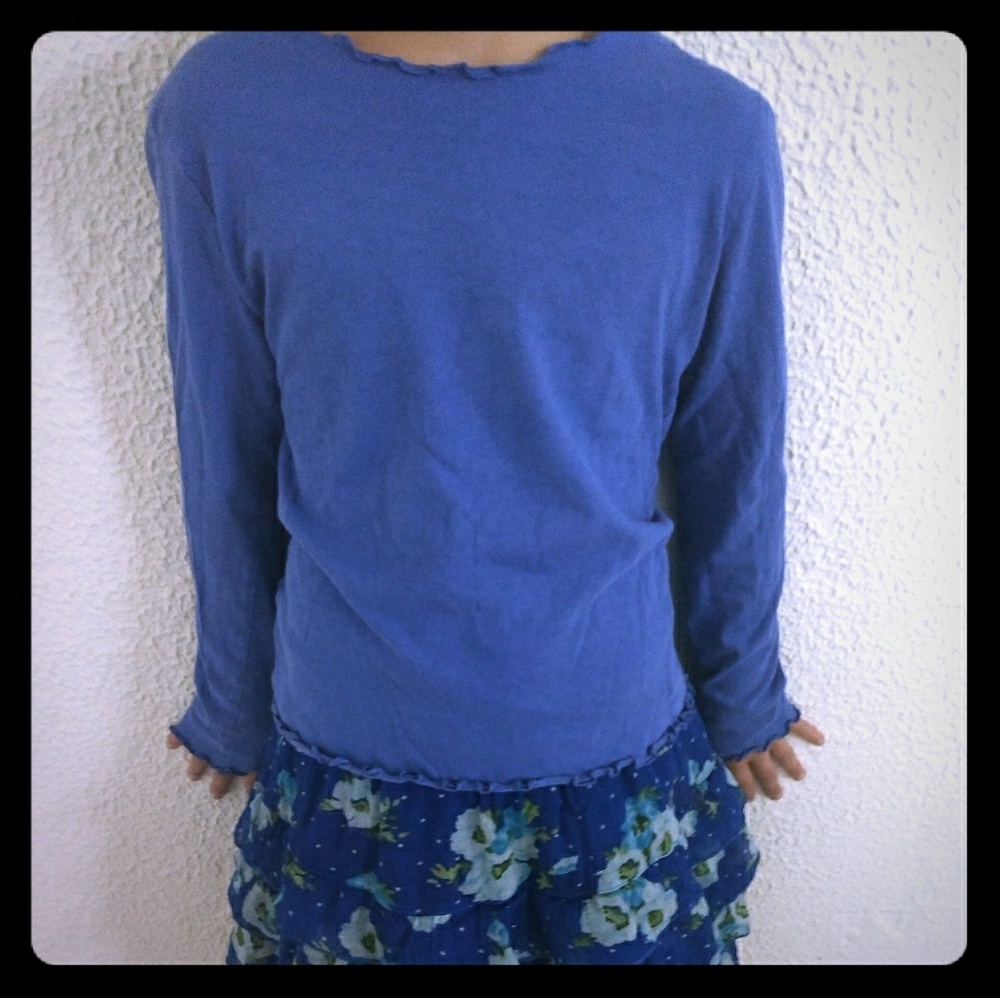 Girls blue long sleeved shirt
